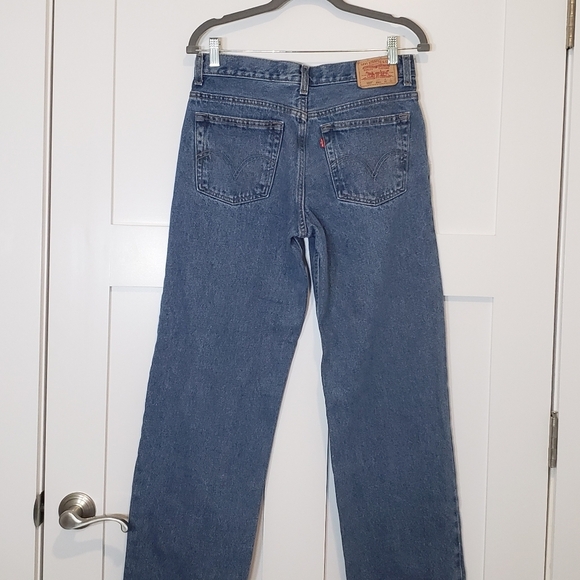 Levi's 550's Relaxed Fit Mid-Rise Blue Jeans 30 X 30 Medium Wash EUC - Picture 8 of 15